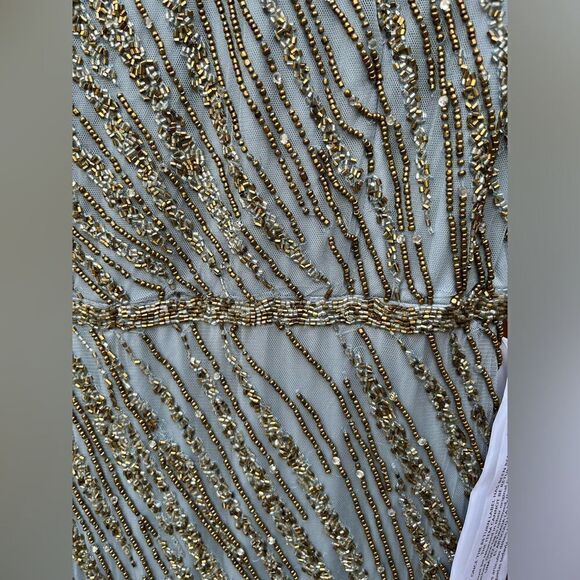 MAC DUGGAL Dress Size 10 Evening Gown Sequin Long Sleeve Beaded Column NEW - Picture 5 of 10